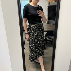 Floral wrap skirt